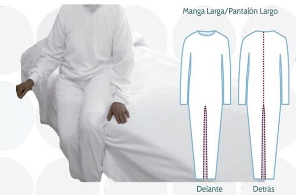 pijama antipañal con cremalleras