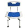 Silla para ducha acolchada con respaldo