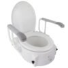 Elevador de WC | Con tapa | 5-15 cm | Regulable en altura | Inclinable | Reposabrazos abatibles | Muralla