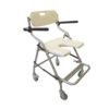 Silla de ducha con ruedas, plegable y con asiento en U